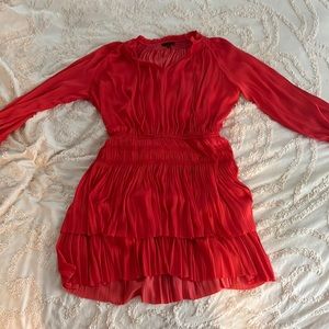 Coral dress from Anthropologie
